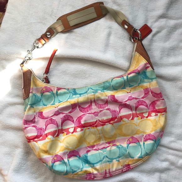 NWOT Coach Multicolored Bag - Picture 2 of 7